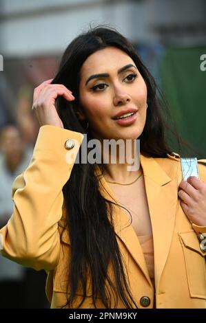 NISHA Aaliya arrive au screening spécial de la société polie, Curzon Mayfair, Londres, Royaume-Uni. Photo prise le 19th avril 2023. Crédit : voir Li/Picture Capital/Alamy Live News Banque D'Images