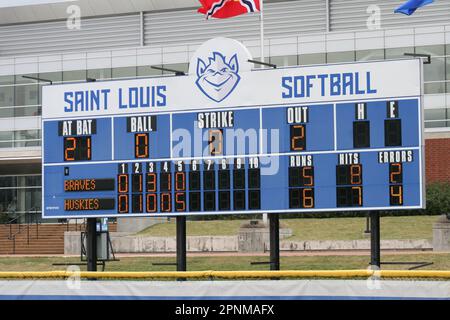 Bradley (Braves) contre Northern Illinois (Huskies) à St. Louis Billikens Field à St, Louis, Missouri, États-Unis. Banque D'Images