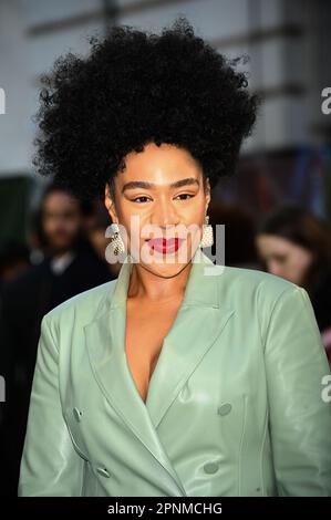 Shona Babayemi arrive au screening spécial de la société polie, Curzon Mayfair, Londres, Royaume-Uni. Photo prise le 19th avril 2023. Crédit : voir Li/Picture Capital/Alamy Live News Banque D'Images