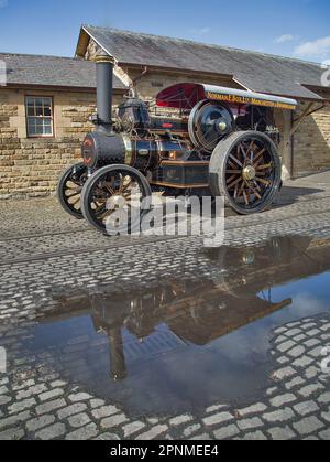 Locomotive Fowler Road Atlas Beamish Banque D'Images