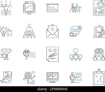 Collection d'icônes de ligne d'extension Venture. Croissance, échelle, développement, expansion, investissement, Innovation, vecteur d'opportunités et illustration linéaire Illustration de Vecteur
