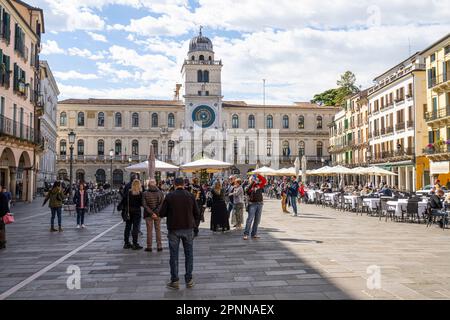 Padoue, Italie. Avril 2023. Vue panoramique sur la place des Lords dans le centre-ville Banque D'Images