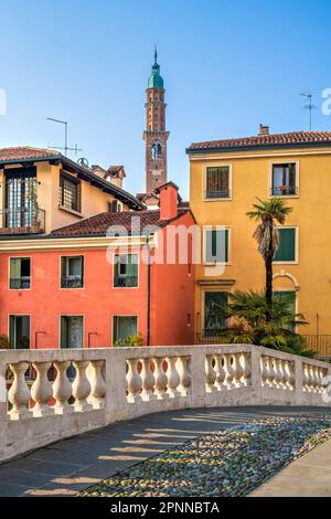 Vue pittoresque de la vieille ville, Vicenza, Vénétie, Italie Banque D'Images