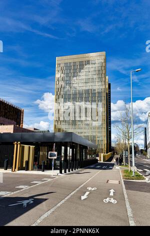 Cour de justice de l'Union européenne, CJCE, bureaux de Kirchberg-plateau dans le quartier européen, Luxembourg Banque D'Images