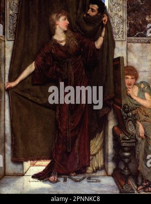 Sir Lawrence Alma Tadema, ma sœur n'est pas présente, peinture à l'huile sur panneau, 1879 Banque D'Images