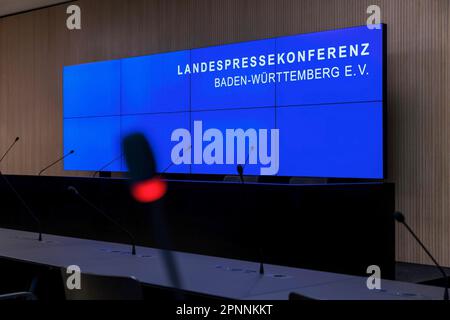 Landespressekonferenz Baden-Wuerttemberg e.V., salle de conférence dans le centre des citoyens et des médias dans le bâtiment du Parlement d'État, Stuttgart Banque D'Images