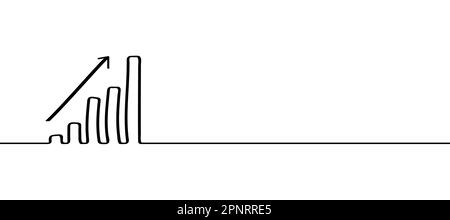 Graphique commercial ou bougie. Progression de la croissance de cartoon. Graphique financier avec graphique linéaire de tendance ascendante et nombres dans le marché boursier. Graphique du stock mar Banque D'Images