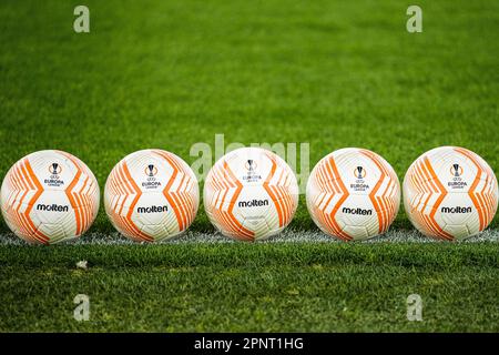 Rome, Italie. 20th avril 2023. Rome - balles pendant le match entre AS Roma et Feyenoord au Stadio Olympico le 20 avril 2023 à Rome, Italie. Crédit : photos Box to Box/Alamy Live News Banque D'Images