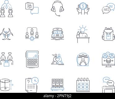 Collecte d'informations sur la collecte d'icônes de ligne. Recherche, enquête, données, analyse, renseignement, Surveillance, vecteur d'enquête et linéaire Illustration de Vecteur