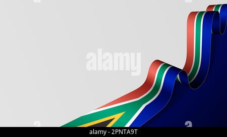 Arrière-plan du drapeau du ruban SouthAfrica. Élément d'impact pour l'utilisation que vous voulez en faire. Illustration de Vecteur