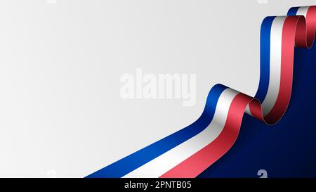 France ruban drapeau arrière-plan. Élément d'impact pour l'utilisation que vous voulez en faire. Illustration de Vecteur