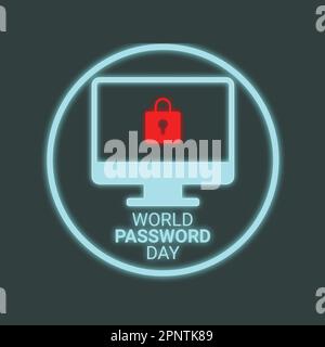 Journée mondiale des mots de passe. Convient aux cartes de vœux, affiches et bannières. Illustration vectorielle Illustration de Vecteur