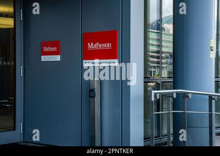 Les bureaux de Matheson, sur le quai de Sir John Rogerson à Dublin, Un cabinet d'avocats qui s'occupe de sociétés internationales faisant des affaires à destination et en provenance de l'Irlande. Banque D'Images