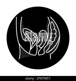 Icône de ligne de couleur prolapsus d'organe.Maladies humaines.Pictogramme pour page Web, application mobile, Promo. Illustration de Vecteur