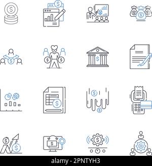 Collection d'icônes de ligne de conseil de notaire. Anxiété, dépression, traumatisme, deuil, toxicomanie, Récupération, vecteur PTSD et illustration linéaire. Relation Illustration de Vecteur