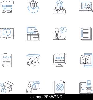 Collection d'icônes de la ligne du salon. Confortable, confortable, relaxant, accueillant, spacieux, Illustration vectorielle et linéaire sereine et sophistiquée. Moderne Illustration de Vecteur