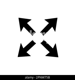 Icône de ligne Web. Quatre flèches Illustration de Vecteur