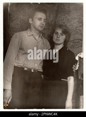 Urss - circa 1960 : Vintage photo montre un jeune couple. Banque D'Images