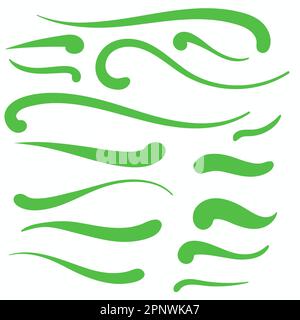 Logo décoratif Swirls vert Illustration de Vecteur