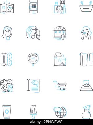 Jeu d'icônes linéaires E-TRADE. Investissement, négociation, titres, en ligne, actions, Forex, vecteur de ligne de marchandises et signes de concept. Portefeuilles,crypto-monnaie Illustration de Vecteur
