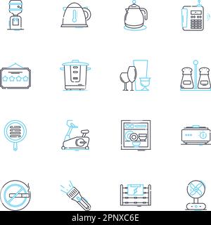 Ensemble d'icônes linéaires Executive Retreat. Stratégie, travail d'équipe, innovation, leadership, vision, Collaboration, vecteur de ligne de planification et signes de concept. Aperçu Illustration de Vecteur