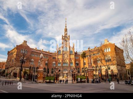 L'hôpital de Sant Pau, Barcelone, Espagne Banque D'Images