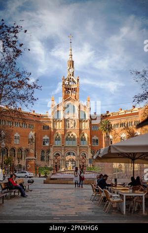 L'hôpital de Sant Pau, Barcelone, Espagne Banque D'Images