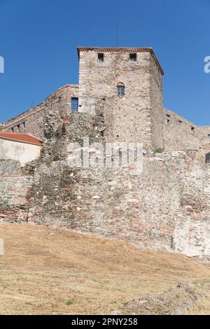 Thessalonique ville haute district byzantin historique, Salonique, Macédoine centrale, Grèce. Banque D'Images