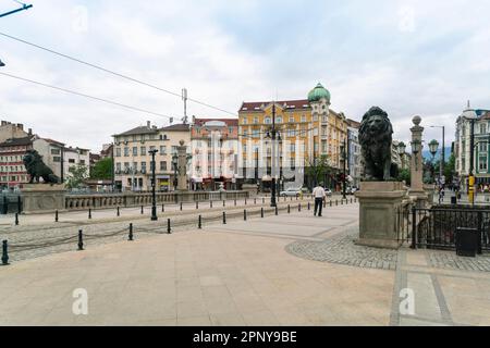 La mariée du lion à Lavov MOST, Sofia, Bulgarie Banque D'Images