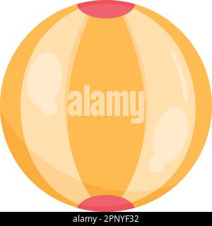 entourez le ballon de plage de blanc Illustration de Vecteur