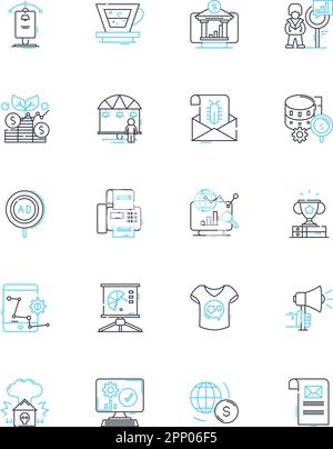 Ensemble d'icônes linéaires de recherche de projet. Investigation, analyse, expérimentation, étude, exploration, Inspection, observations vecteur de ligne et signes de concept Illustration de Vecteur