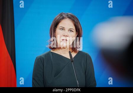 Berlin, Allemagne. 21st avril 2023. Ministre des Affaires étrangères Annalena Baerbock (Verts). Credit: Kay Nietfeld/dpa/Alay Live News Banque D'Images