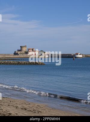 Paysages merveilleux en France. Le fort de Socoa dans le pays basque Ciboure avait pour but de protéger le port de Socoa et la baie de Saint-Jean-de-Luz Banque D'Images