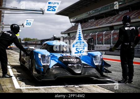 25 SIMPSON Kyffin (usa), ALLEN James (aus), LYNN Alexander (gar), Algarve Pro Racing, Oreca Gibson 07 - Gibson, action pendant les 4 heures de Barcelone 2023, 1st tour de la série européenne le Mans 2023 sur le circuit de Barcelone-Catalunya de 21 avril à 23, 2023 à Montmelo, Espagne - photo: Xavi Bonilla/DPPI/LiveMedia Banque D'Images