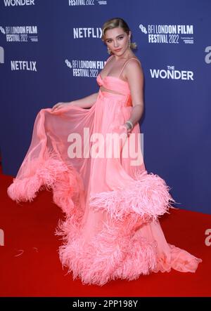 Londres, Royaume-Uni. 07th octobre 2022. Florence Pugh assiste à la première britannique « The Wonder » lors du BFI London film Festival 66th au Royal Festival Hall de Londres. (Photo de Fred Duval/SOPA Images/Sipa USA) crédit: SIPA USA/Alay Live News Banque D'Images