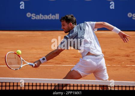 Barcelone, Espagne. 20th avril 2023. Cameron Norrie en action pendant l'ATP 500 Barcelona Open banc Sabadell Conde Godo Trophée au Real Club de Tenis Barcelone, Espagne. Crédit: Christian Bertrand/Alay Live News Banque D'Images