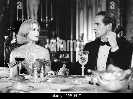 Glenn Close, Jeremy Irons, sur le tournage du film, « Reversal of Fortune », Warner Bros., 1990 Banque D'Images