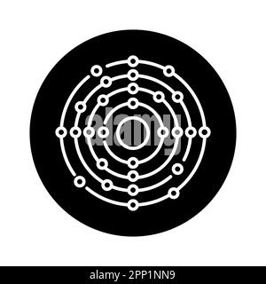 Icône de la ligne de couleur de la formule de Radium.Pictogramme pour page Web, application mobile, Promo. Illustration de Vecteur