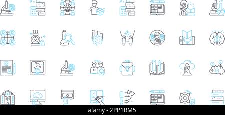 Icônes linéaires de générosité et de sensibilisation. Altruisme, Charité, bienveillance, philanthropie, compassion, La gentillesse, donnant des signes de vecteur de ligne et de concept Illustration de Vecteur