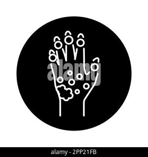 Icône de couleur arthrite psoriasique. Pictogramme pour page Web, application mobile, Promo. Illustration de Vecteur