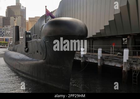 610 sous-marin du Musée maritime national australien exposé à Darling Harbour. Sydney-Australie. Banque D'Images