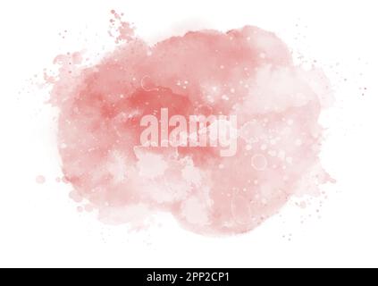 Motif éclaboussures d'aquarelle rose peint à la main Illustration de Vecteur