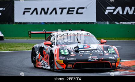 Monza, Italie. 21st avril 2023. Test de bronze, Team CLRT, Porsche 911 GT3 R (992) crédit: Agence de photo indépendante/Alamy Live News Banque D'Images