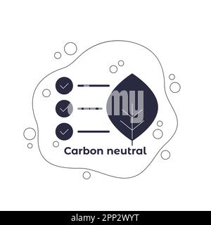 icône neutre en carbone, conception vectorielle Illustration de Vecteur