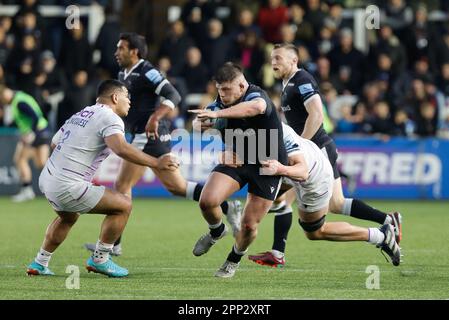 Newcastle, Royaume-Uni. 21st avril 2023. Jamie Blamire, de Newcastle Falcons, en action lors du match de Premiership Gallagher entre Newcastle Falcons et Northampton Saints à Kingston Park, Newcastle, le vendredi 21st avril 2023. (Photo : Chris Lishman | MI News) Credit : MI News & Sport /Alay Live News Banque D'Images