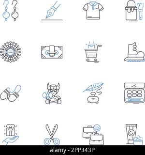 Collection d'icônes de ligne de construction. Architecture, construction, conception, structure, enveloppe, Intérieur, vecteur de fondation et illustration linéaire. Acier Illustration de Vecteur