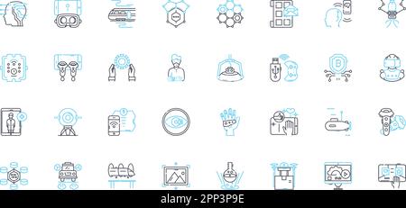 Ensemble d'icônes linéaires de méthodes avancées. Optimisation, algorithme, modélisation, Simulation, apprentissage machine, Ai, vecteur de ligne de données Big Data et signes de concept Illustration de Vecteur