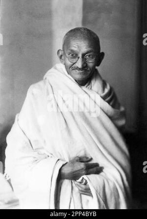 Photographie studio de Mohandas K. Gandhi, Londres, 1931. Banque D'Images