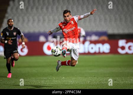 Oeiras, Portugal. 21st avril 2023. Ricardo Horta de SC Braga en action pendant le match de la Ligue Bwin entre Casa Pia AC et SC Braga à Estadio Nacional sur 21 avril 2023 à Oeiras, Portugal. (Note finale: Casa Pia AC 0 - 1 SC Braga) (photo de David Martins/SOPA Images/Sipa USA) crédit: SIPA USA/Alay Live News Banque D'Images