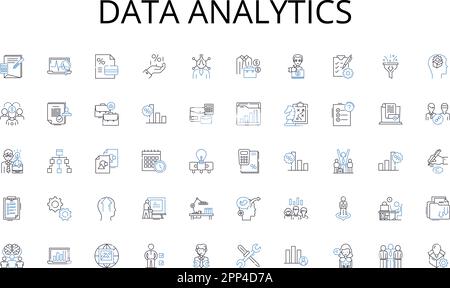 Collecte des icônes de ligne Data Analytics. Sans fil, Smartphes, SMS, appels, appareil photo, Applications, vecteur Internet et illustration linéaire. Numérotation,Microph Illustration de Vecteur